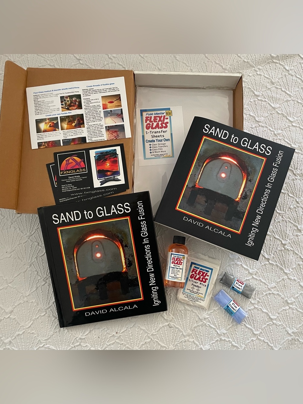Sand to Glass by David Alcala - Hardcover & Paperback Book w/ Glass Fusion Kit